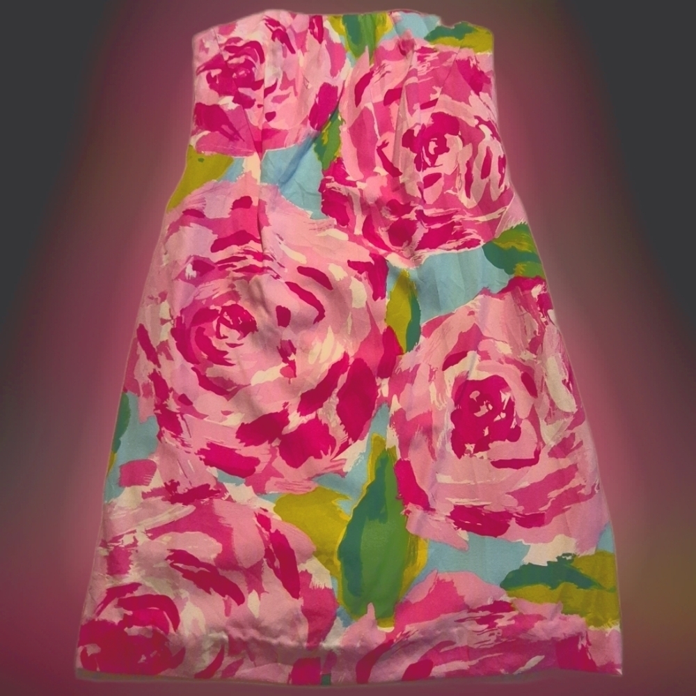 Lilly Pulitzer size 0 Keegan mini dress fully lined strapless corset bra EUC